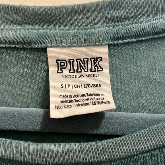 Womens Small Victoria’s Secret PINK long sleeve teal - Picture 2 of 4